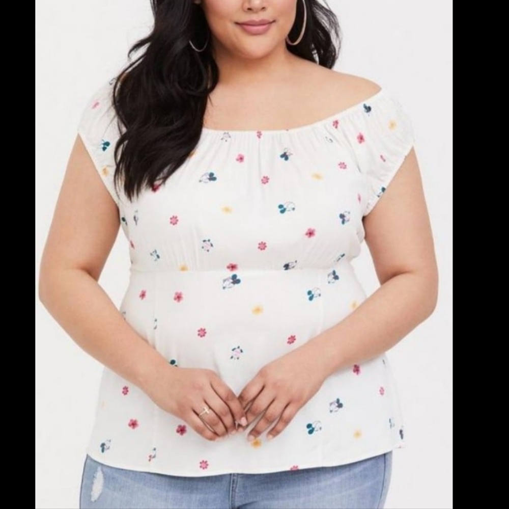 Torrid Mickey Mouse Disney Top Size 5 5X